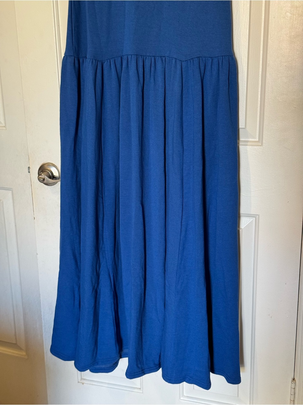 Anthropologie Sleeveless Sapphire Maxi Dress with Side Slit - Picture 6 of 9